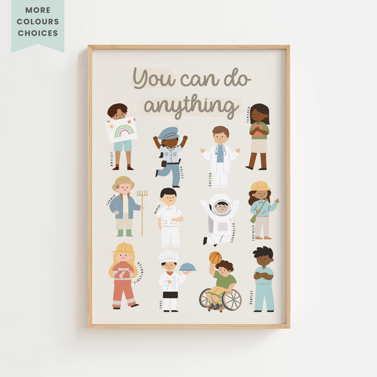 Can Do Anything Print - Beige