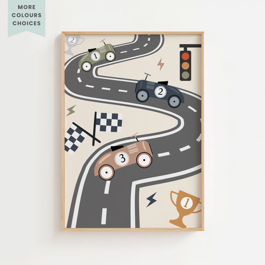 Race Track Road Print