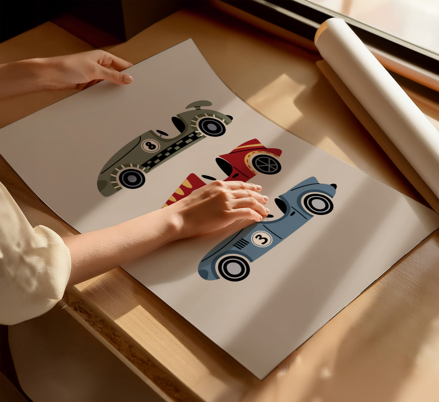 Speedster Race Car Trio Print