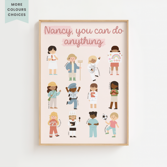 Can Do Anything Print - Pink
