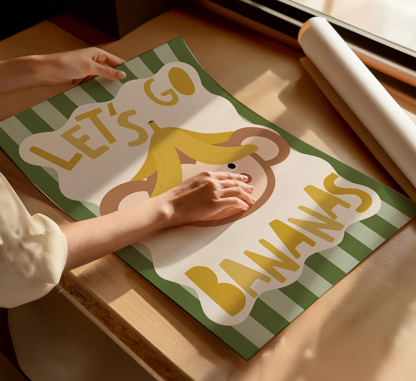 "Let's Go Bananas" Monkey Print