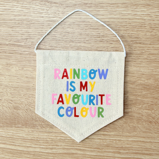 *CLEARANCE* Rainbow Is My Favourite Colour Mini Banner