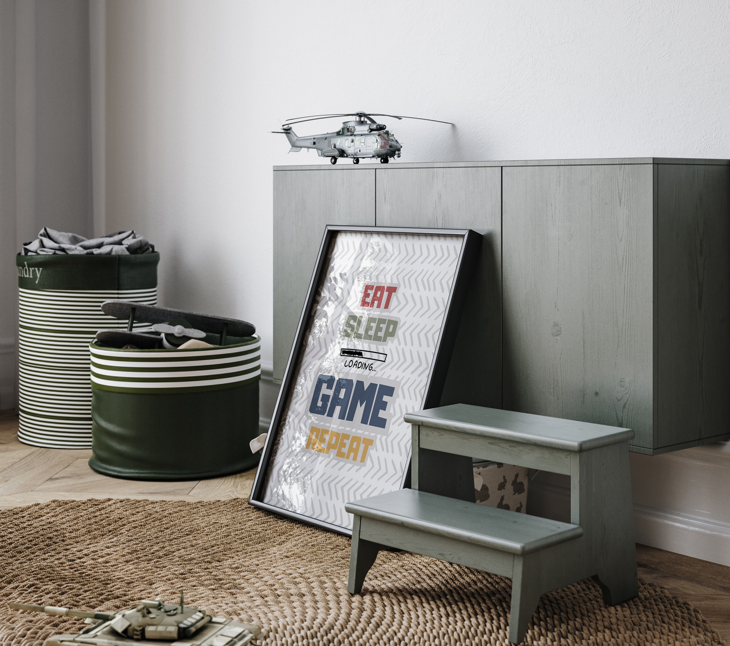 Eat Sleep Game Repeat Print