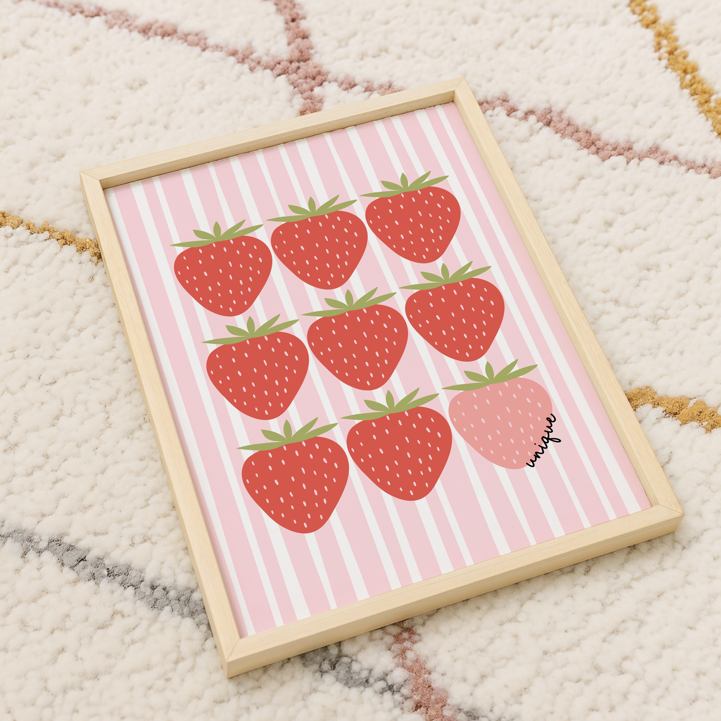"Unique" Strawberry Print