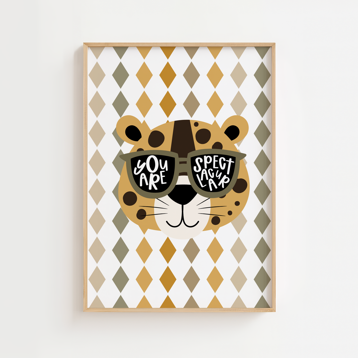 Neutral "You Are Spectacular" Cool Leopard Print