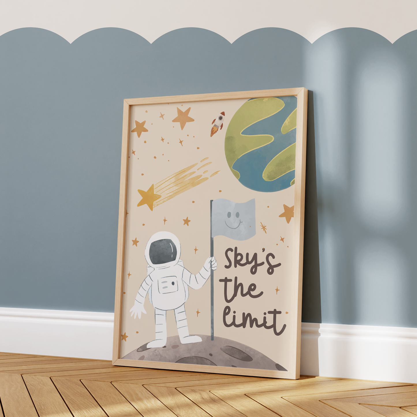 Sky’s The Limit Astronaut Wall Art - Light
