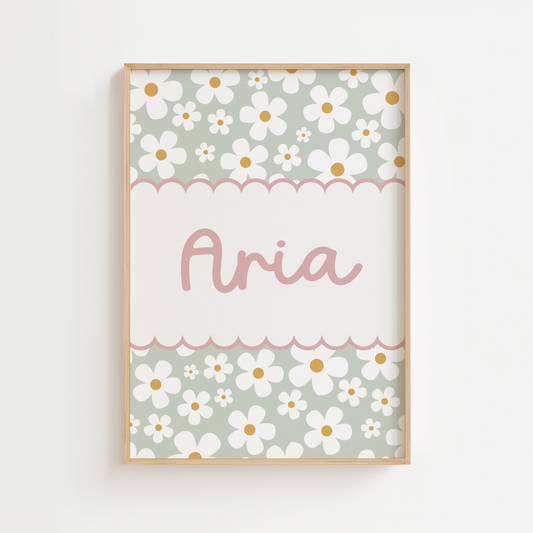 Personalised Daisy Name Print