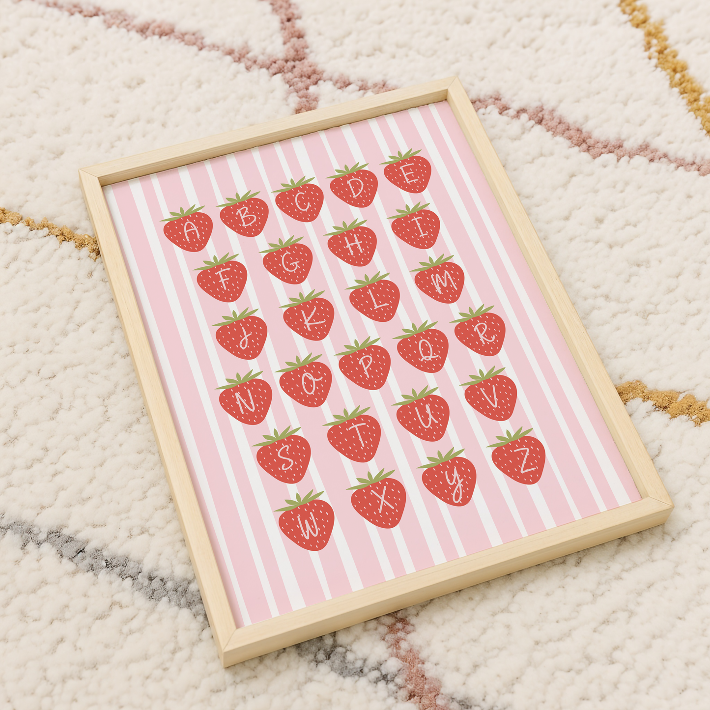 Alphabet Strawberry Print