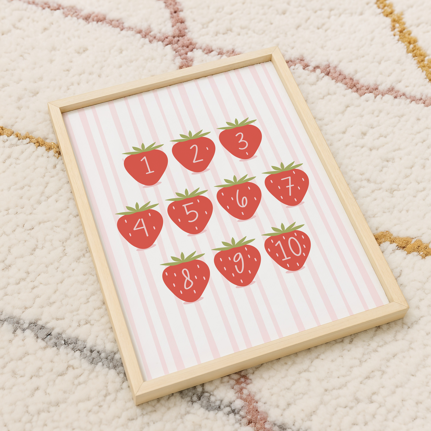 Coutning Strawberry Print