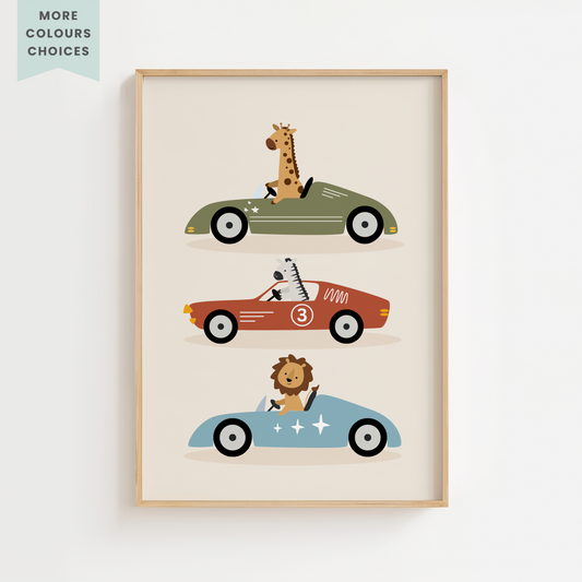Animal Racers Print