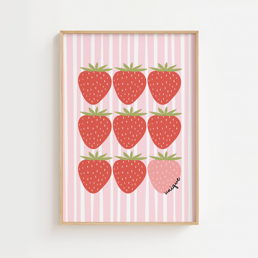 "Unique" Strawberry Print