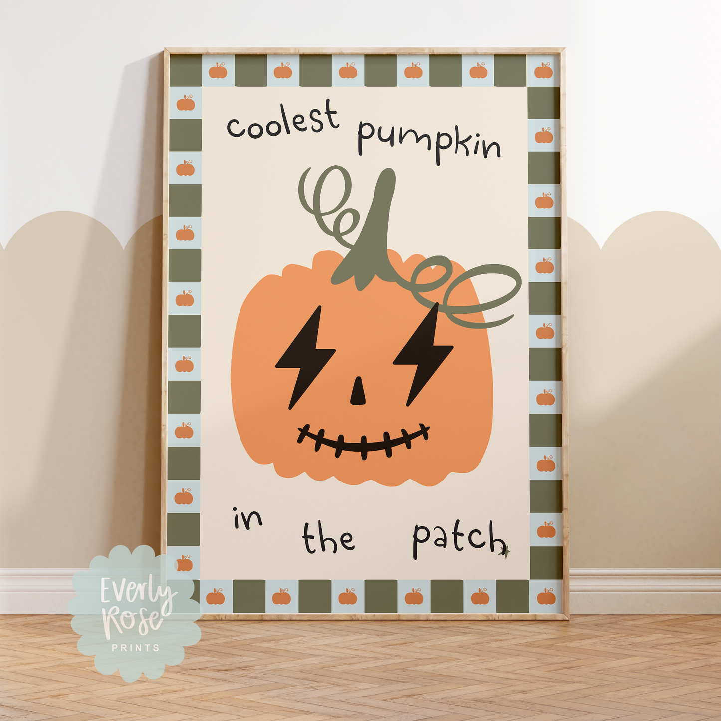 "Coolest Pumpkin In The Patch" Halloween Print
