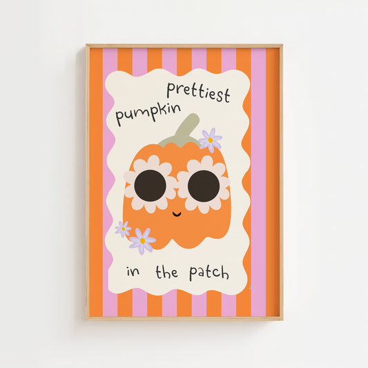 "Prettiest Pumpkin In The Patch" Halloween Print