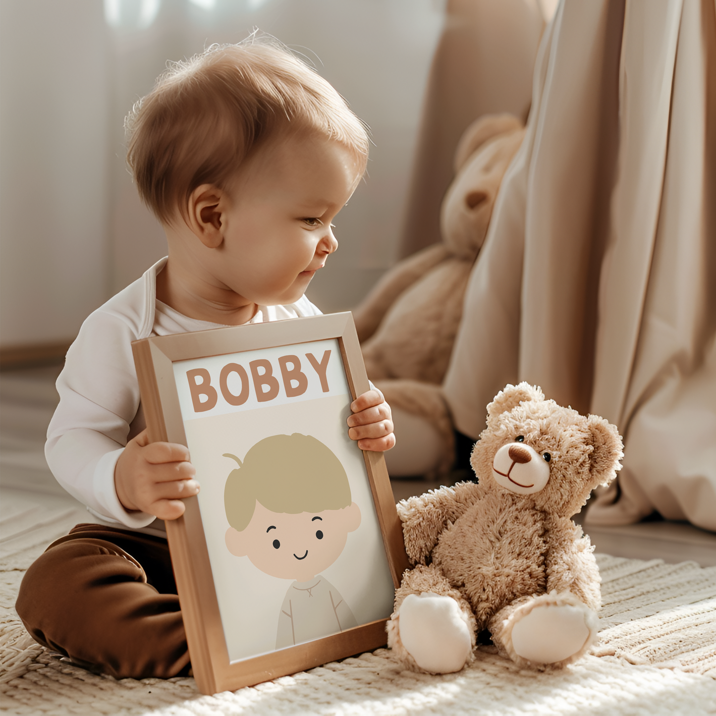 Fully Customisable Boys Portrait Print