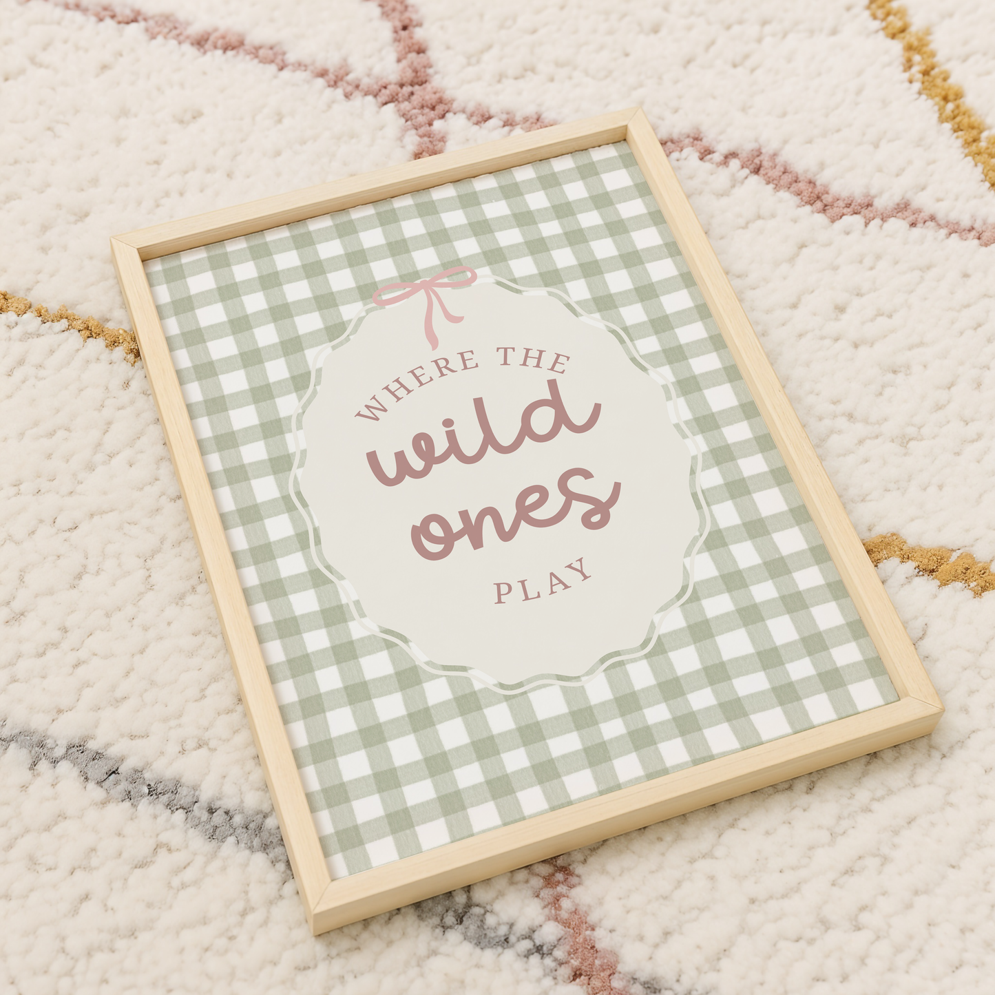 Vintage Gingham Wild Ones Print