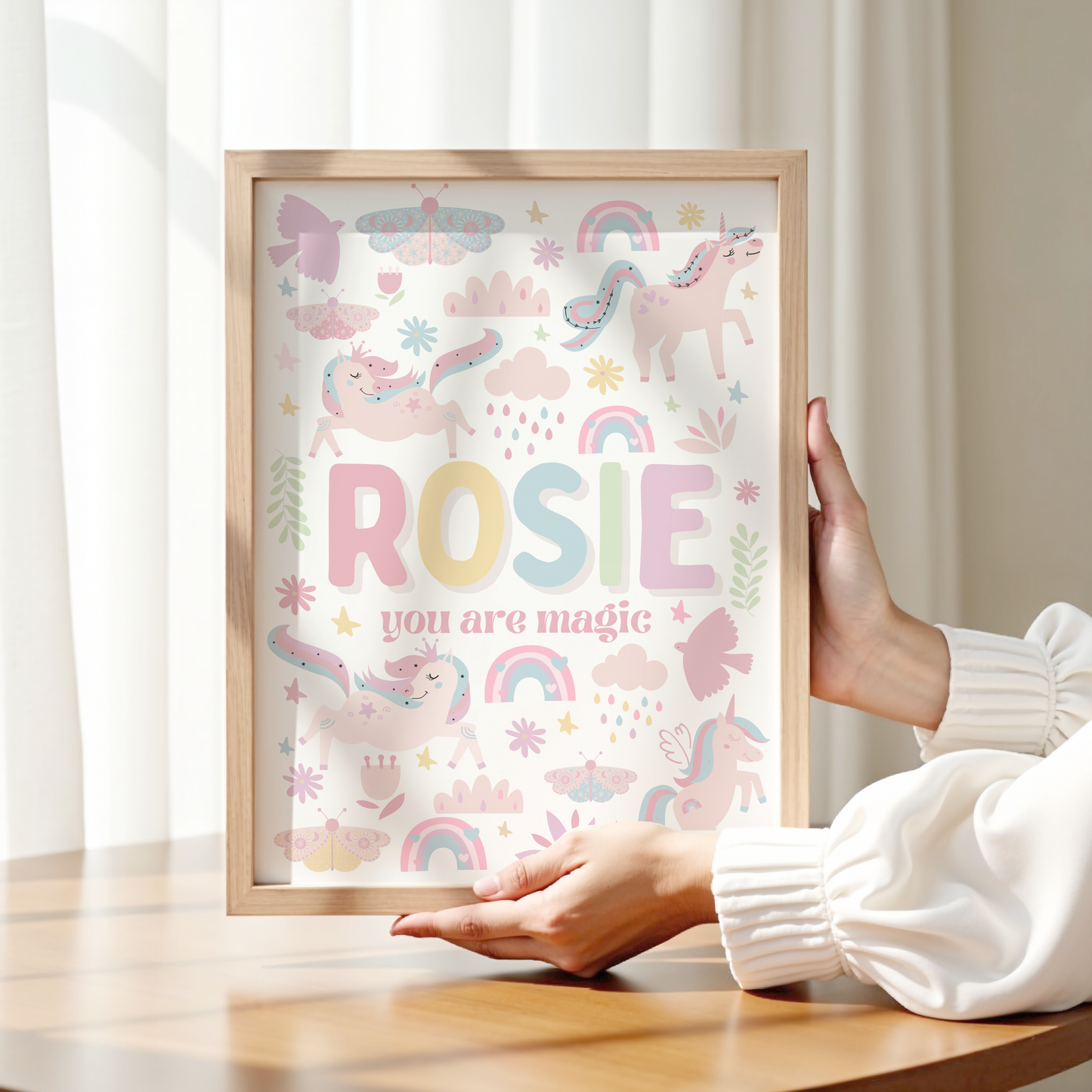 Personalised Pastel Unicorn Print