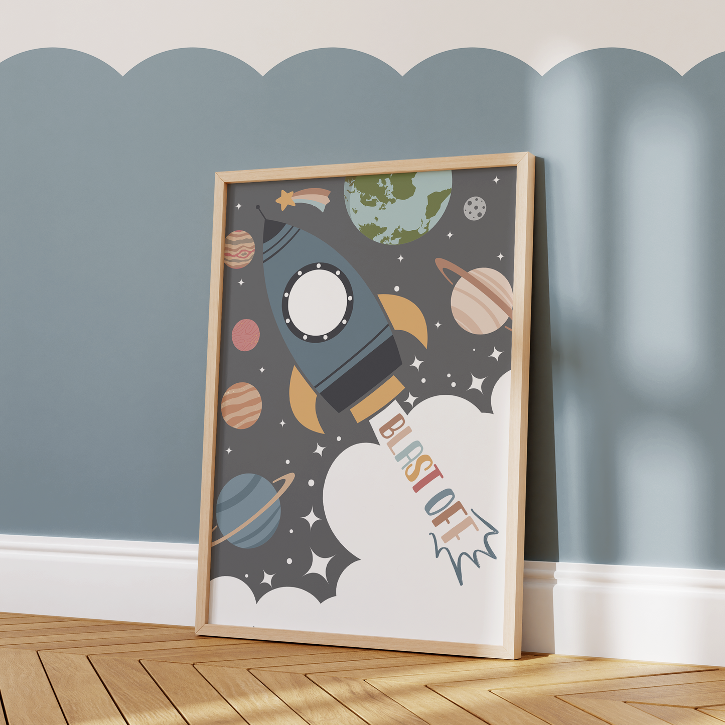 Blast Off Rocket Wall Art