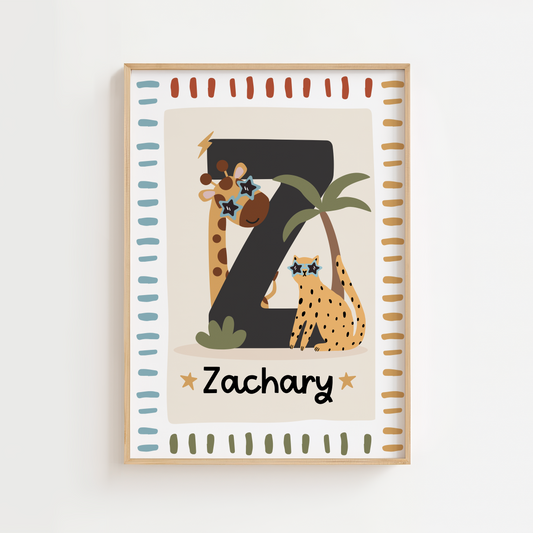 Personalised Cool Safari Animal Print
