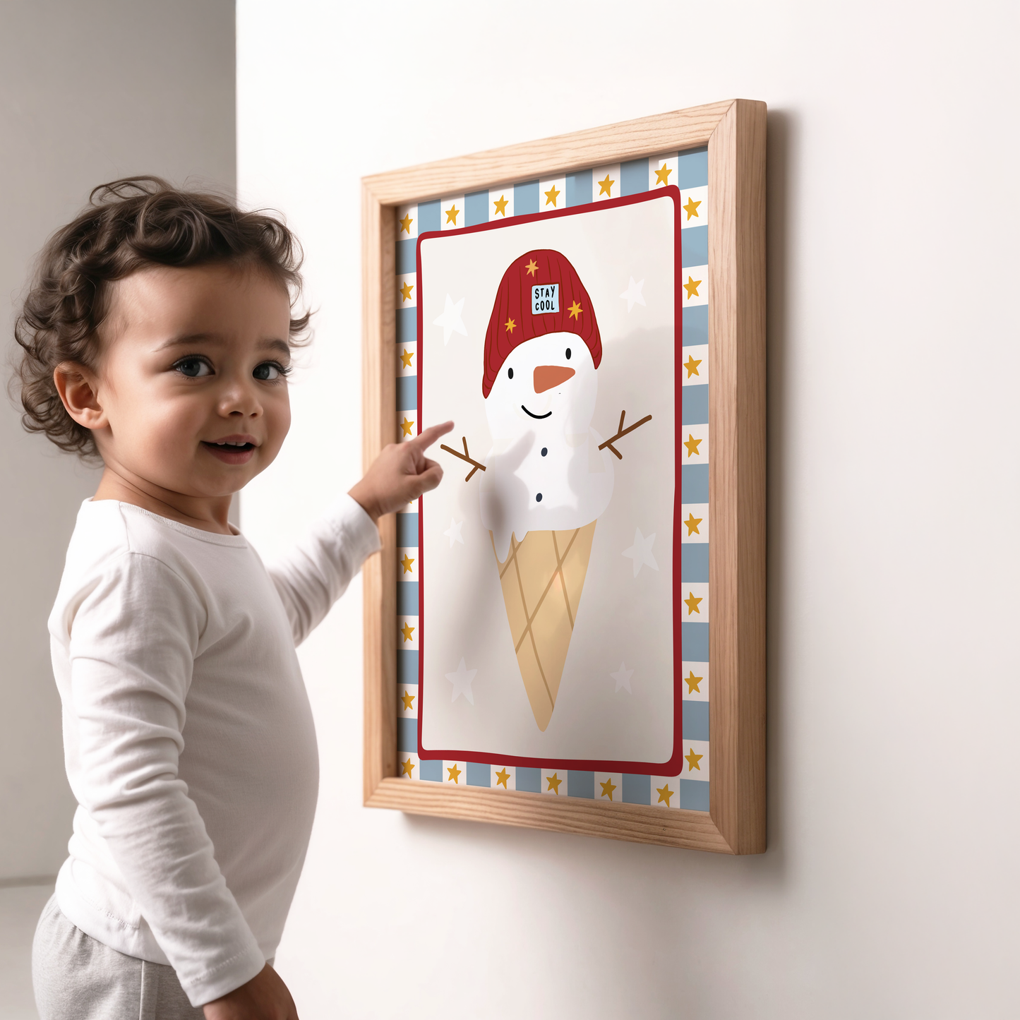 Stay Cool Christmas Ice Cream Print