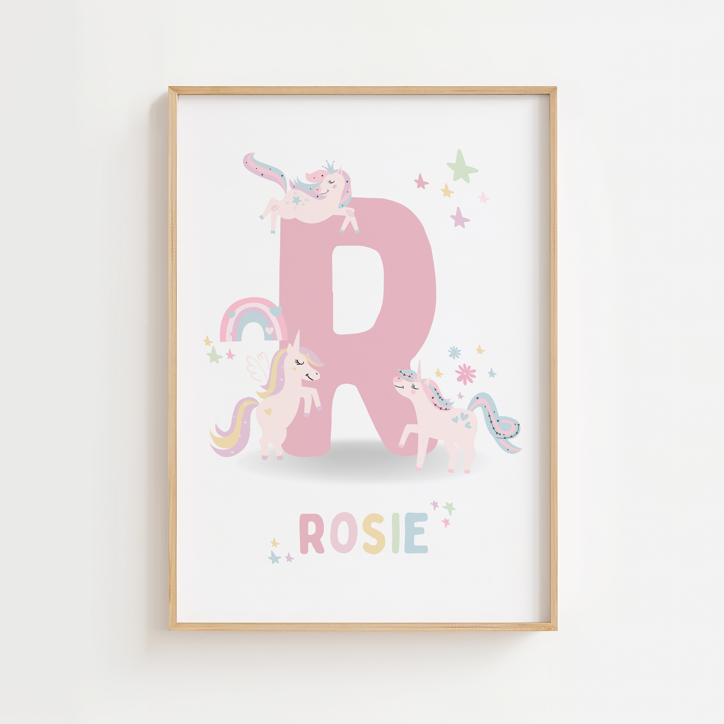 Personalised Pastel Unicorn Print