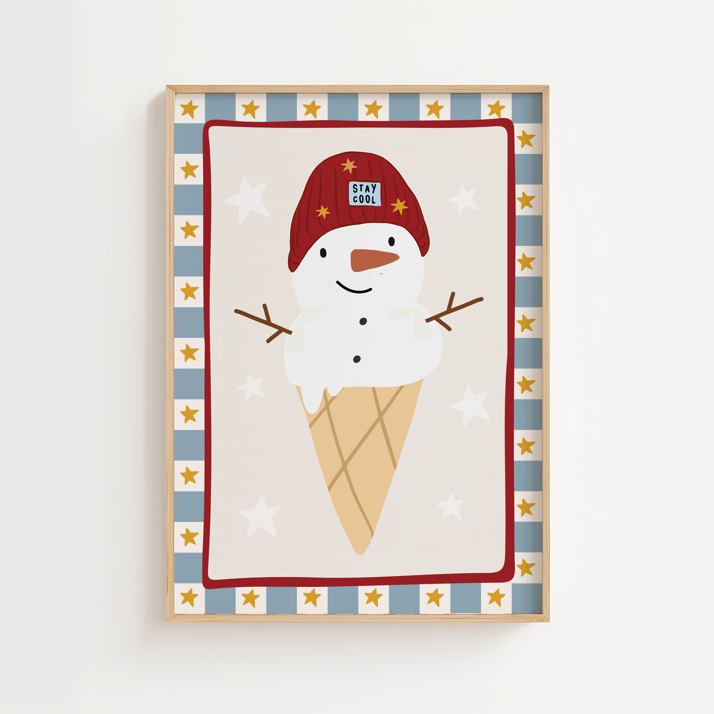 Stay Cool Christmas Ice Cream Print