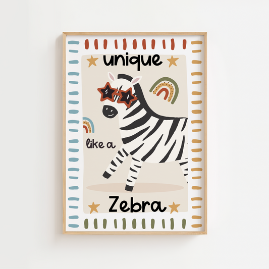 "Unique Zebra" Print