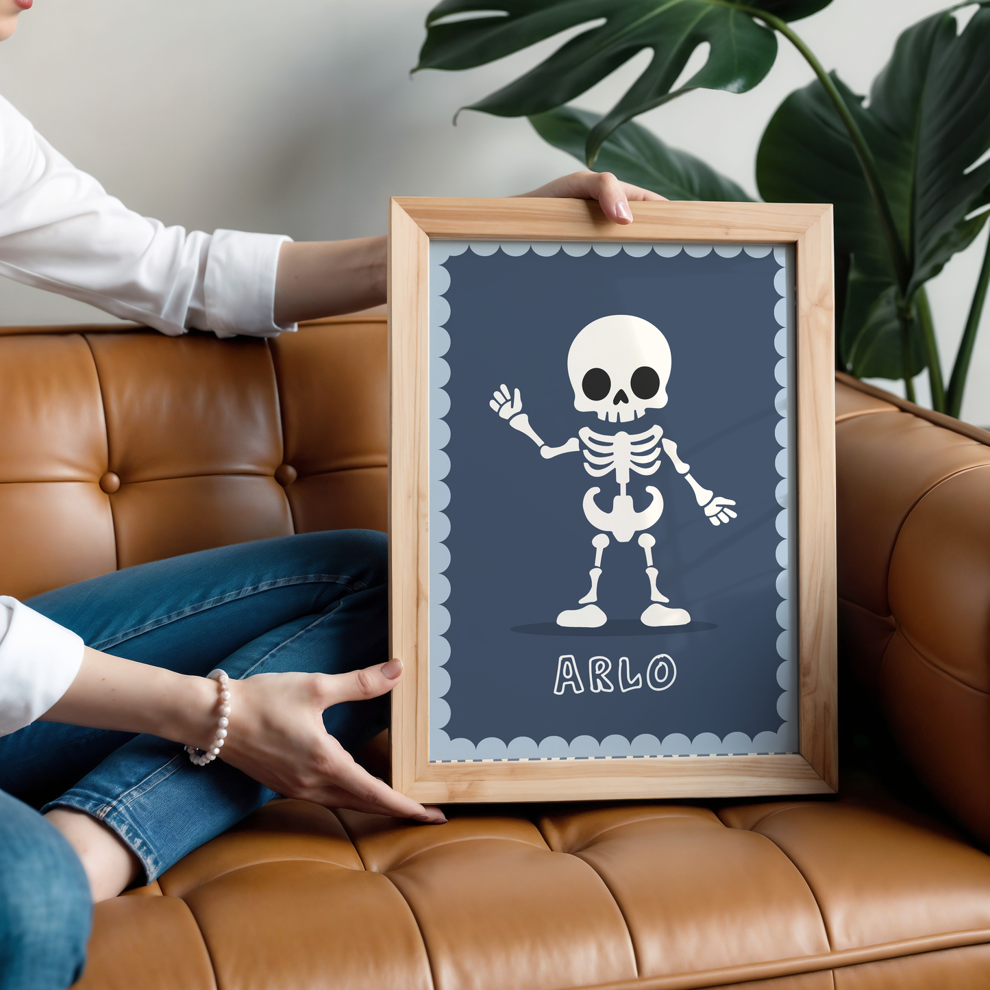 Personalised Skeleton Print Halloween Print