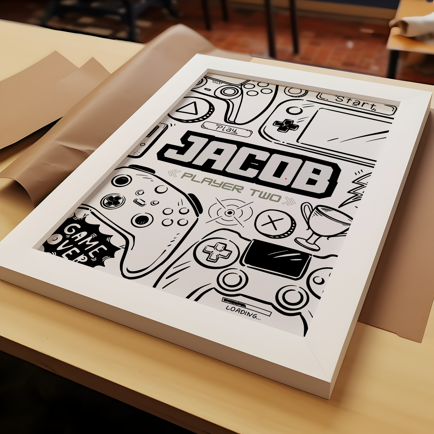 Personalised Gaming Name Print
