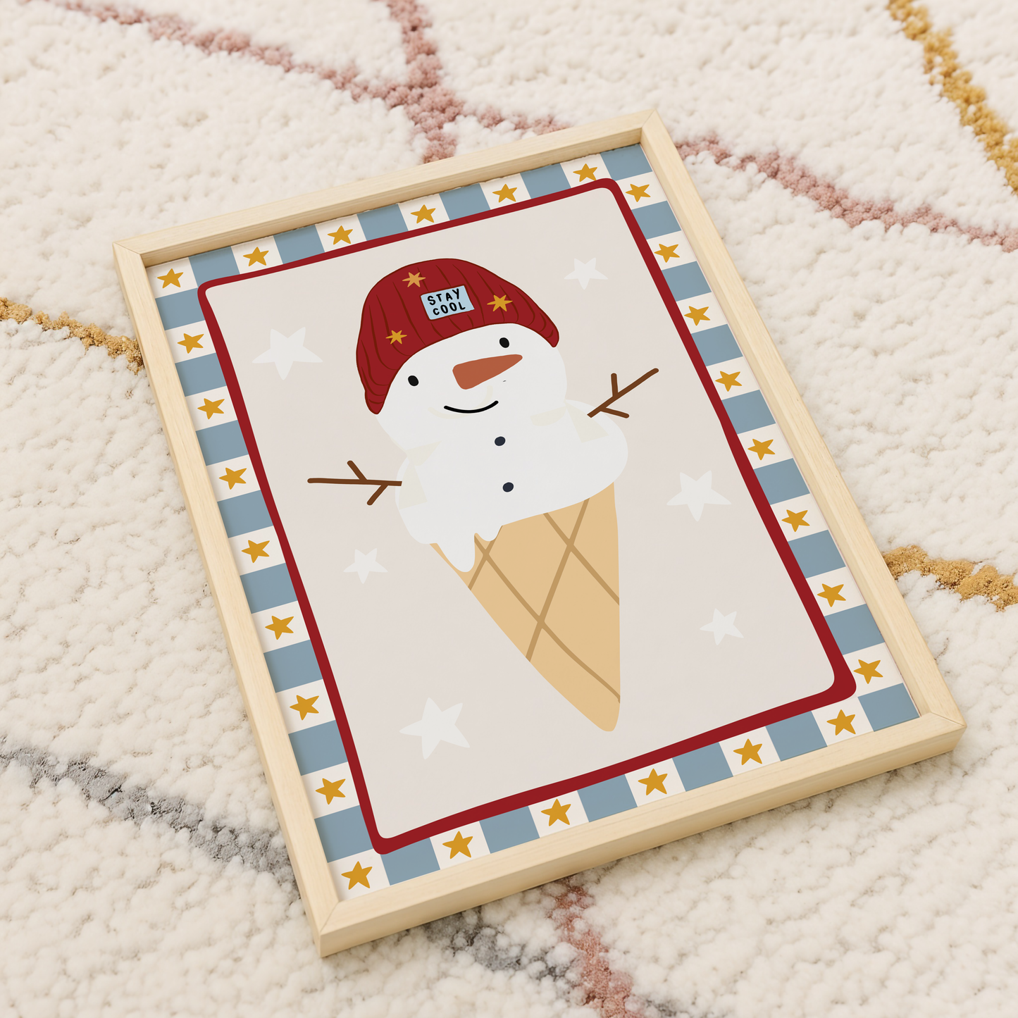 Stay Cool Christmas Ice Cream Print