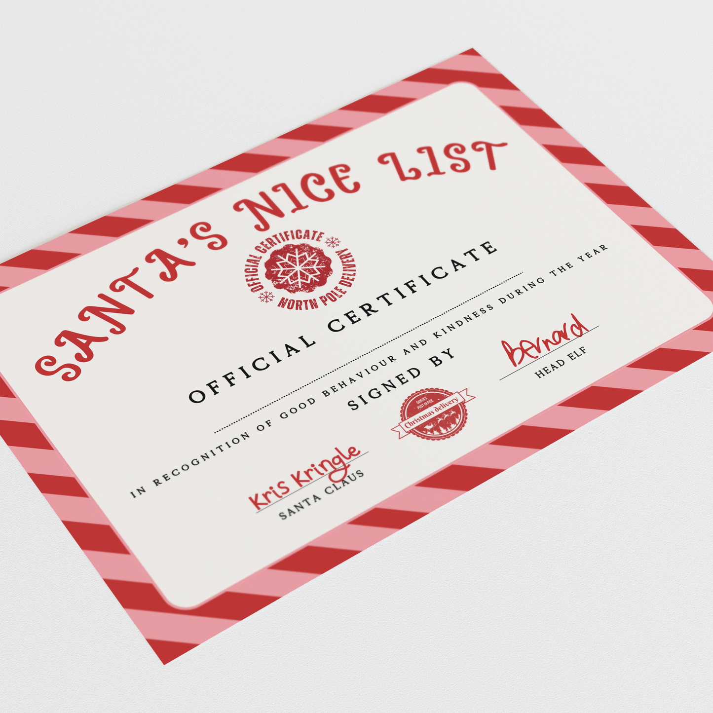 *NEW* Red & Pink Nice List Certificate - Free Download