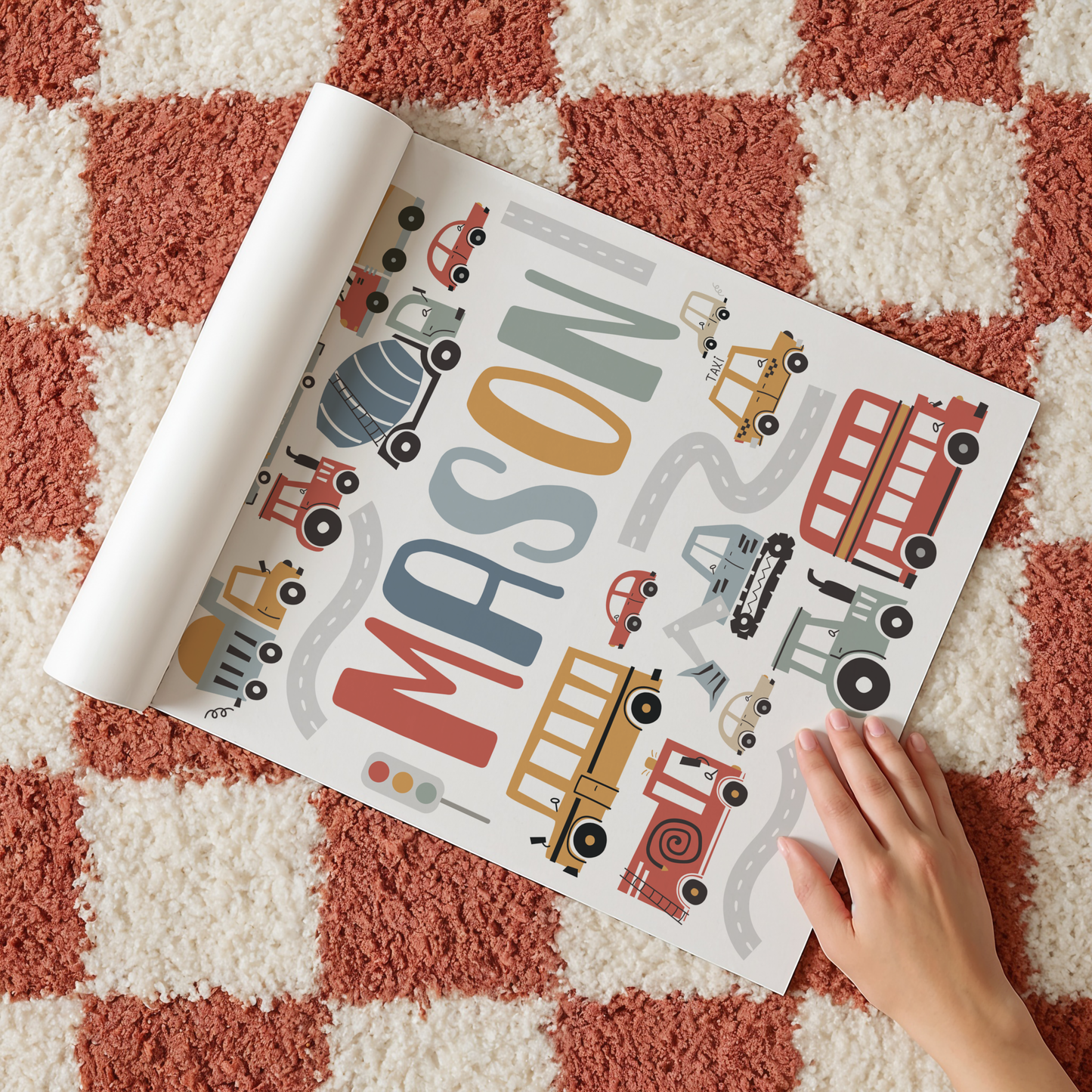 Personalised Scandi Transport Print