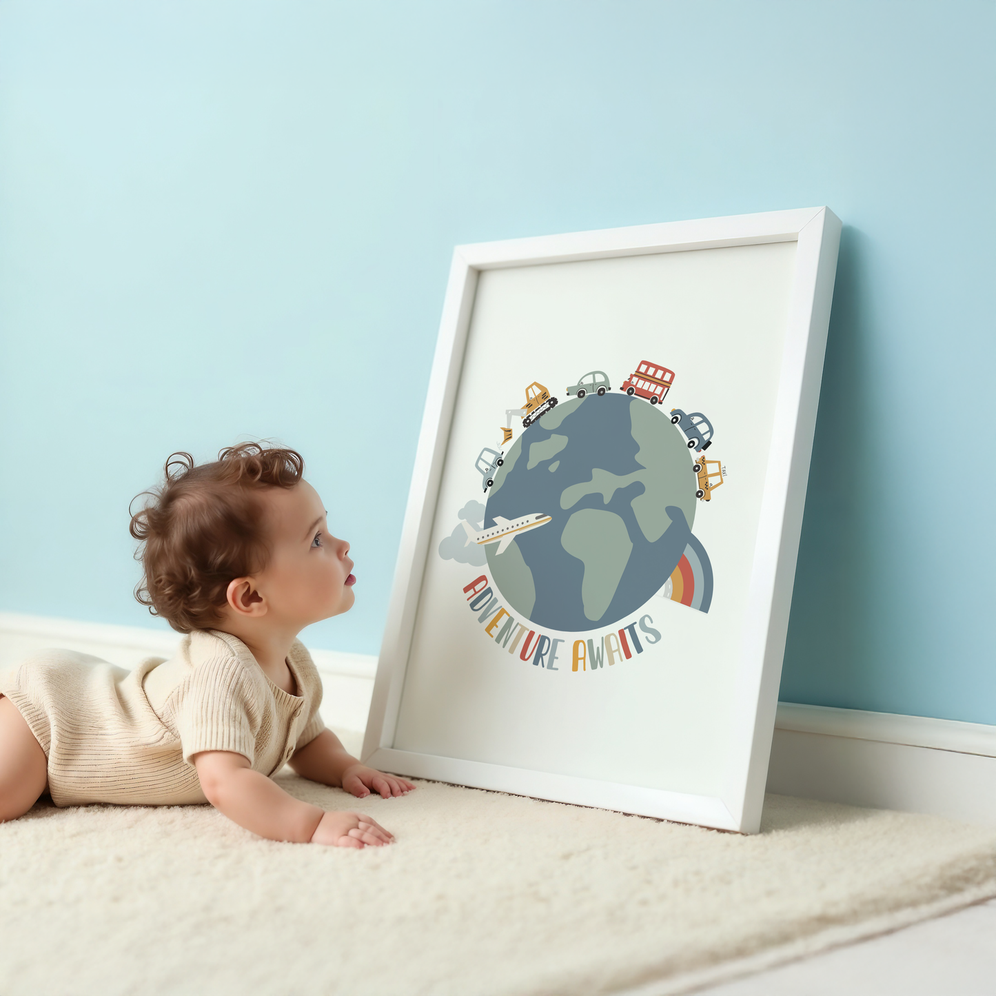 "Adventure Awaits" Transport Earth Print