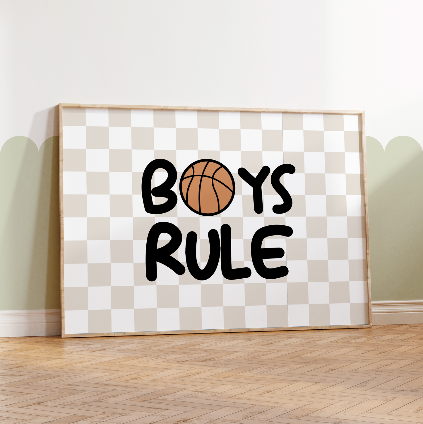 "Boys Rule" Basketball Print