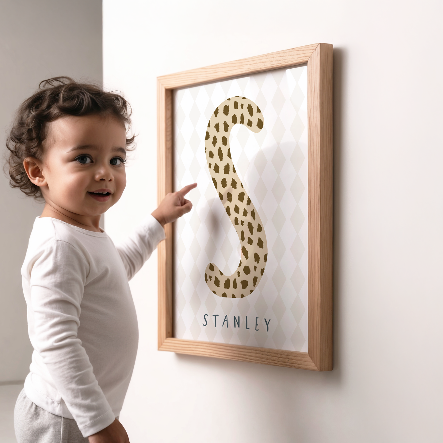 Personalised Cheetah Initial Print