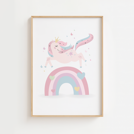 Pastel Unicorn Rainbow Print