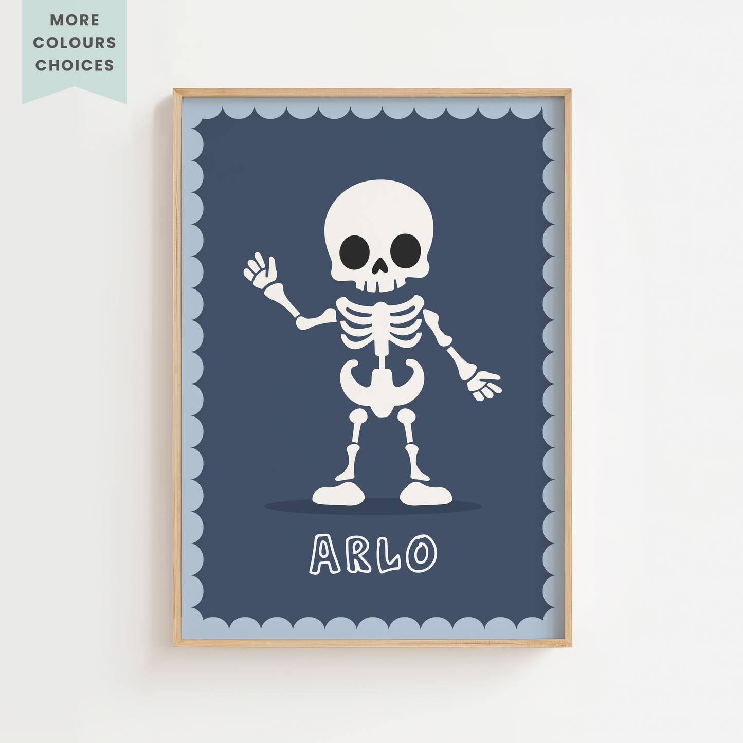 Personalised Skeleton Print Halloween Print