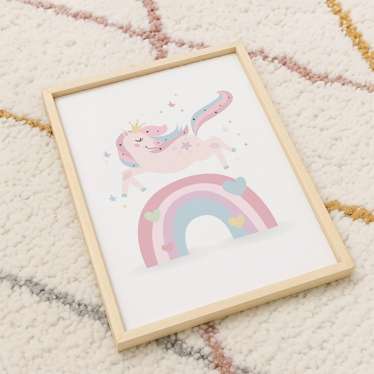 Pastel Unicorn Rainbow Print