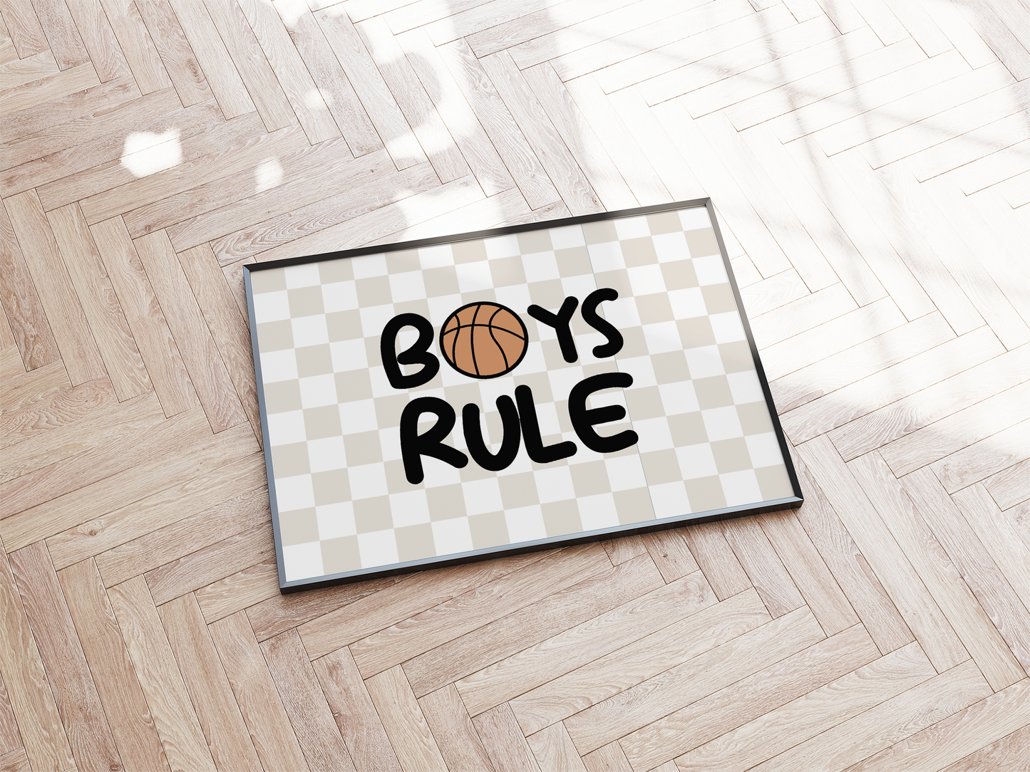 "Boys Rule" Basketball Print