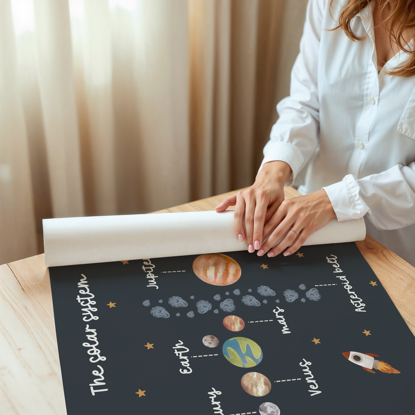 Space Kid Wall Art – Dark Background