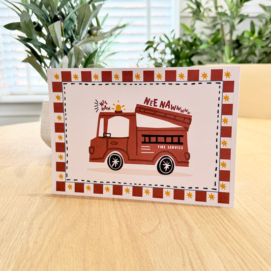 *Seconds* Fire Engine Print: Size: A5