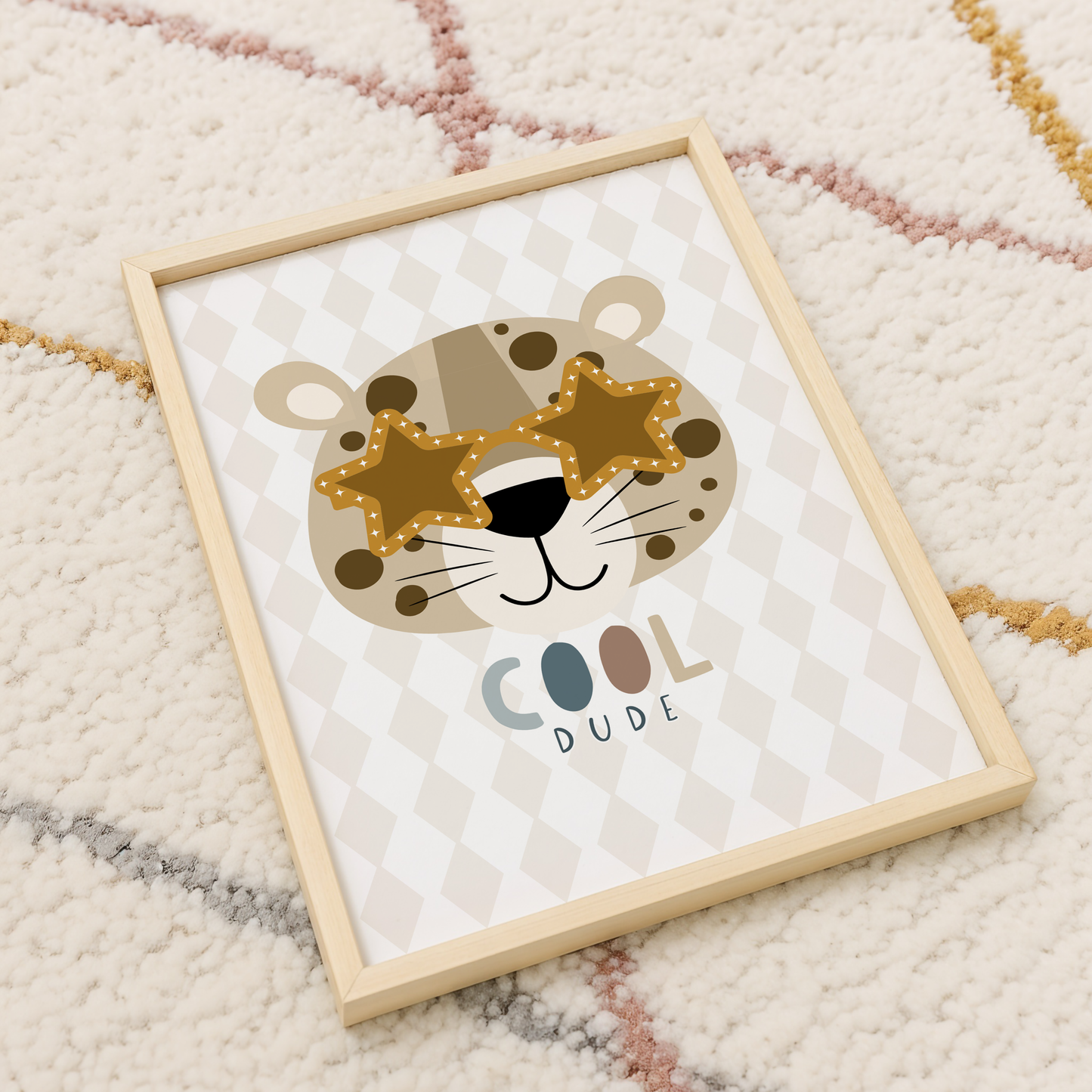 'Cool Dude" Leopard In Sunglasses Print