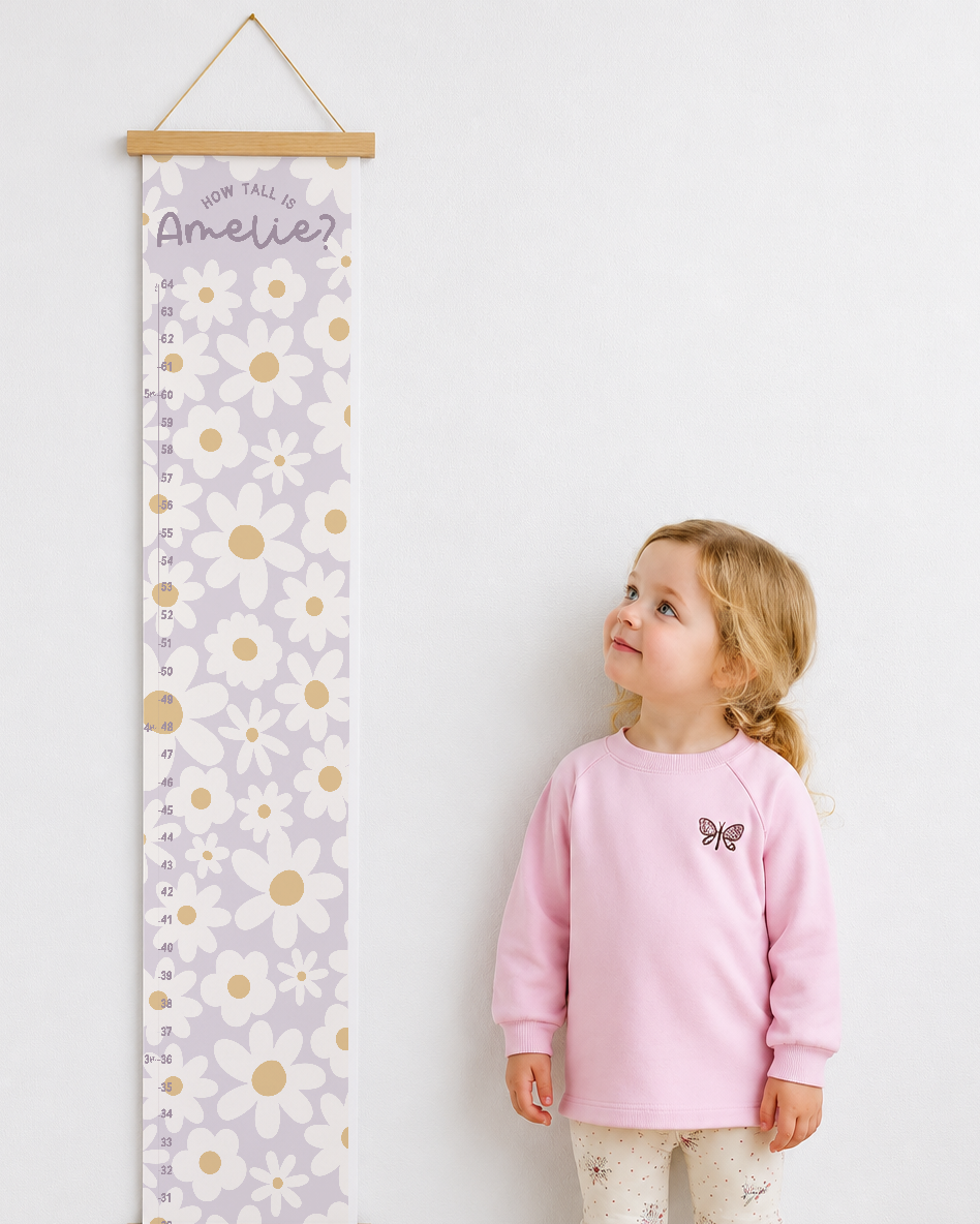 Personalised Daisy Height Chart Print