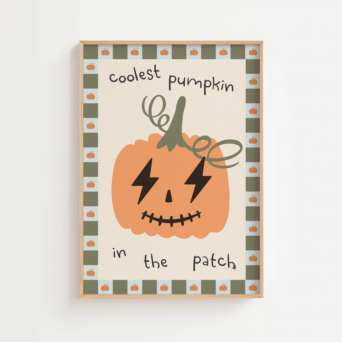 "Coolest Pumpkin In The Patch" Halloween Print