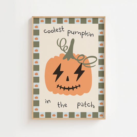 "Coolest Pumpkin In The Patch" Halloween Print