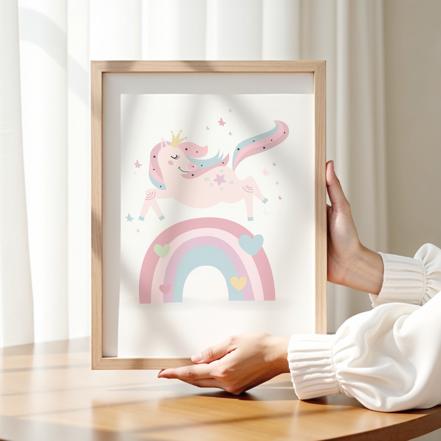 Pastel Unicorn Rainbow Print