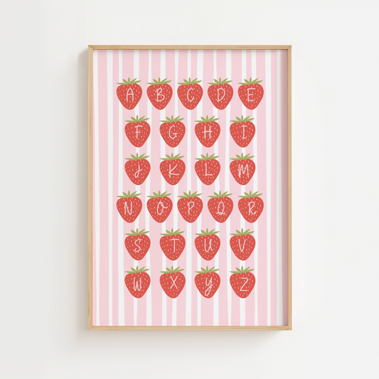 Alphabet Strawberry Print