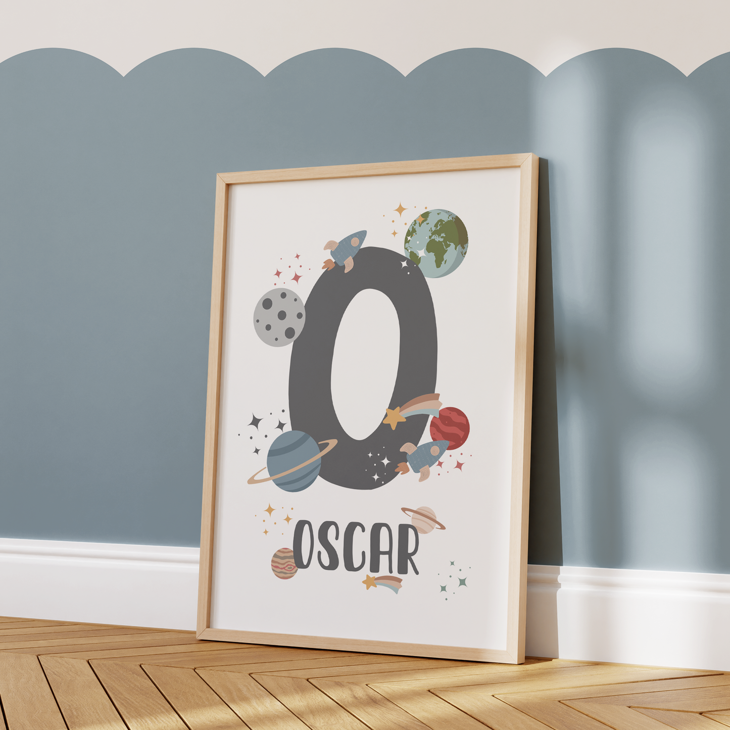 Personalised Planet Initial Print