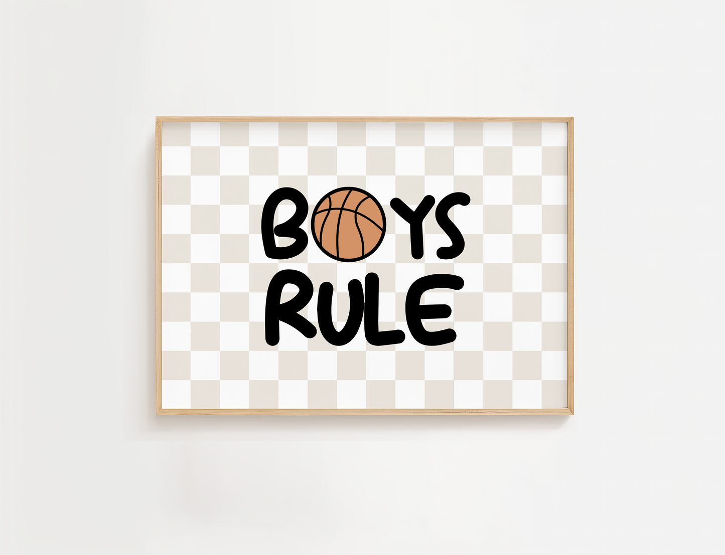 "Boys Rule" Basketball Print