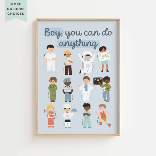 Can Do Anything Print - Blue