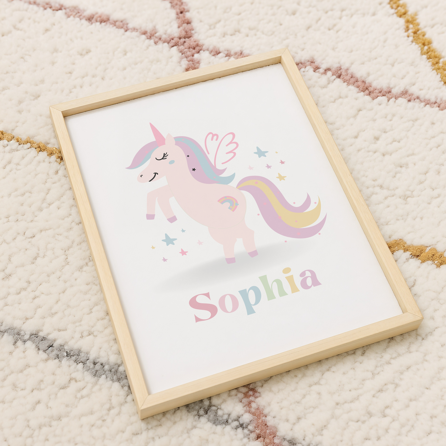 Personalised Pastel Unicorn Print